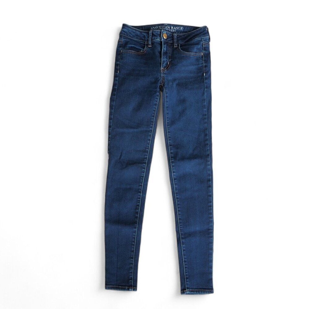 American Eagle Super Stretch Dark Wash Jegging‎ Jeans Juniors 00